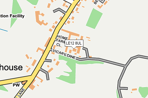 LE12 8UL map - OS OpenMap – Local (Ordnance Survey)