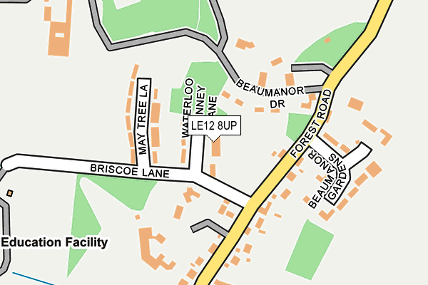 LE12 8UP map - OS OpenMap – Local (Ordnance Survey)