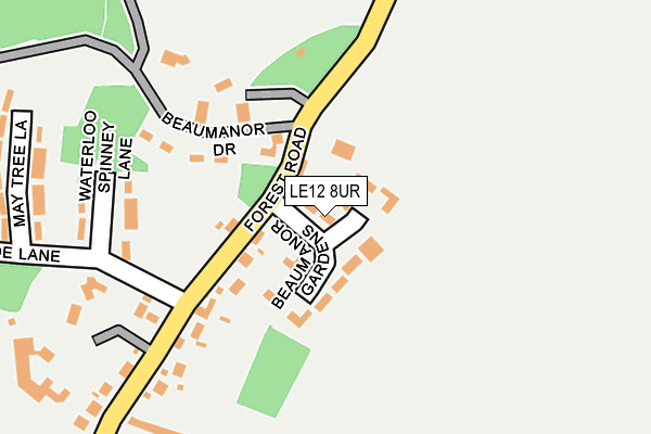 LE12 8UR map - OS OpenMap – Local (Ordnance Survey)