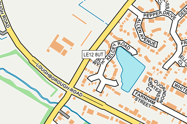 LE12 8UT map - OS OpenMap – Local (Ordnance Survey)