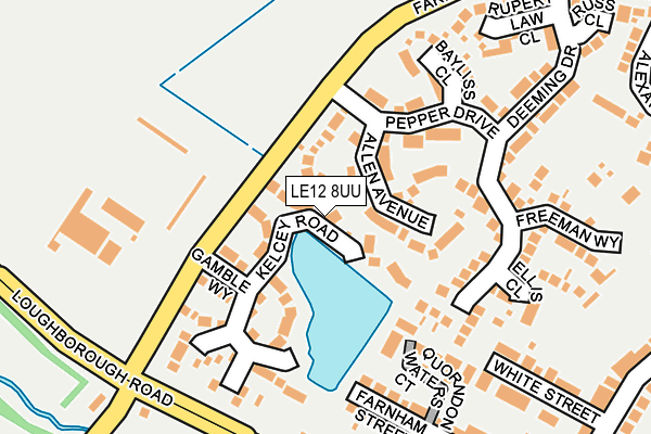 LE12 8UU map - OS OpenMap – Local (Ordnance Survey)