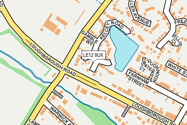 LE12 8UX map - OS OpenMap – Local (Ordnance Survey)