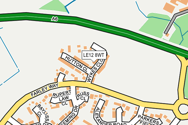 LE12 8WT map - OS OpenMap – Local (Ordnance Survey)