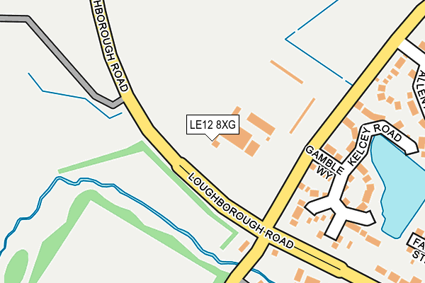 LE12 8XG map - OS OpenMap – Local (Ordnance Survey)