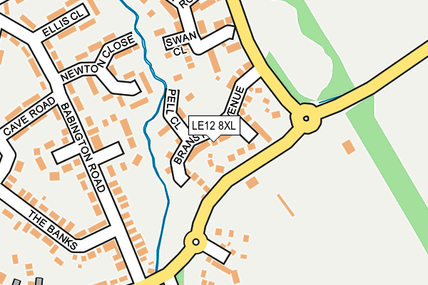 LE12 8XL map - OS OpenMap – Local (Ordnance Survey)