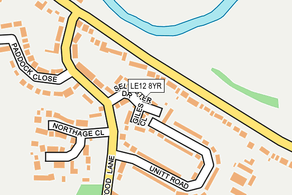 LE12 8YR map - OS OpenMap – Local (Ordnance Survey)