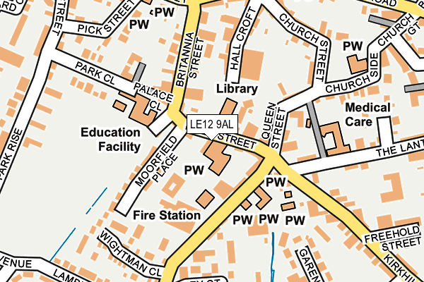LE12 9AL map - OS OpenMap – Local (Ordnance Survey)