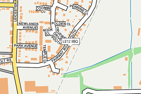 LE12 9BQ map - OS OpenMap – Local (Ordnance Survey)