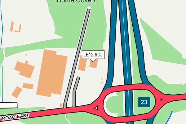 LE12 9DJ map - OS OpenMap – Local (Ordnance Survey)