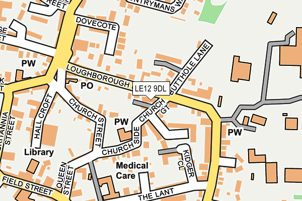 LE12 9DL map - OS OpenMap – Local (Ordnance Survey)