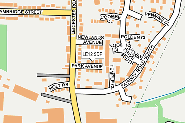 LE12 9DP map - OS OpenMap – Local (Ordnance Survey)