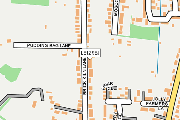 LE12 9EJ map - OS OpenMap – Local (Ordnance Survey)