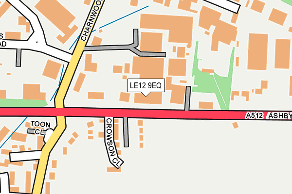 LE12 9EQ map - OS OpenMap – Local (Ordnance Survey)