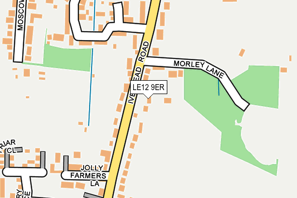 LE12 9ER map - OS OpenMap – Local (Ordnance Survey)