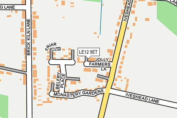 LE12 9ET map - OS OpenMap – Local (Ordnance Survey)