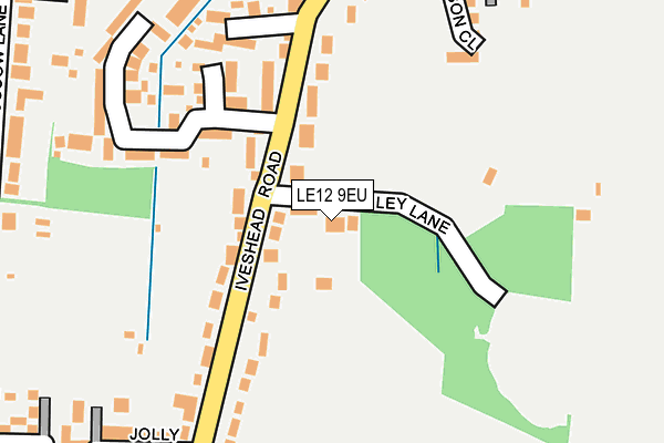 LE12 9EU map - OS OpenMap – Local (Ordnance Survey)