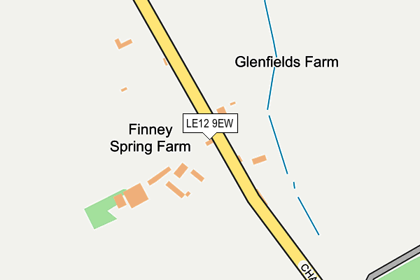 LE12 9EW map - OS OpenMap – Local (Ordnance Survey)