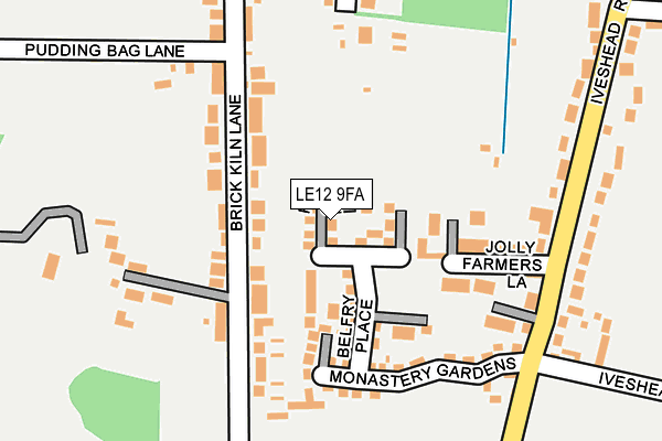 LE12 9FA map - OS OpenMap – Local (Ordnance Survey)