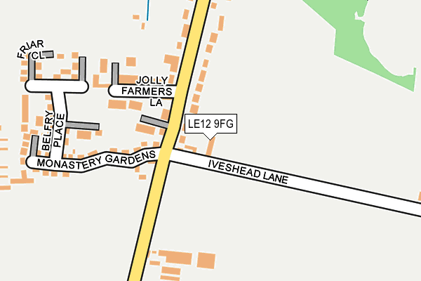 LE12 9FG map - OS OpenMap – Local (Ordnance Survey)