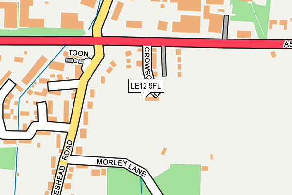 LE12 9FL map - OS OpenMap – Local (Ordnance Survey)