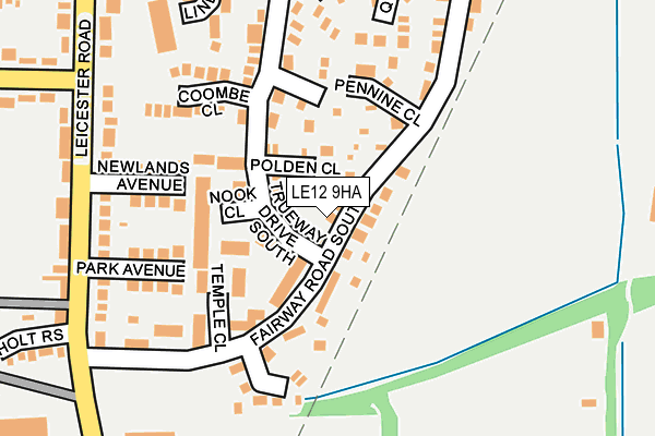 LE12 9HA map - OS OpenMap – Local (Ordnance Survey)