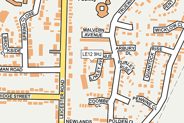LE12 9HJ map - OS OpenMap – Local (Ordnance Survey)