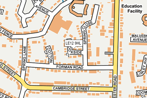 LE12 9HL map - OS OpenMap – Local (Ordnance Survey)