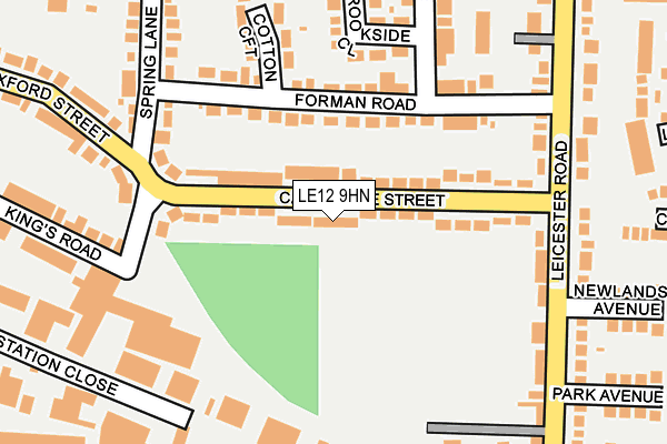 LE12 9HN map - OS OpenMap – Local (Ordnance Survey)