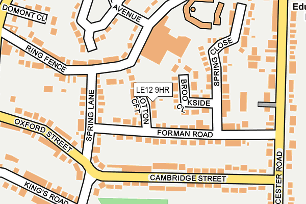 LE12 9HR map - OS OpenMap – Local (Ordnance Survey)