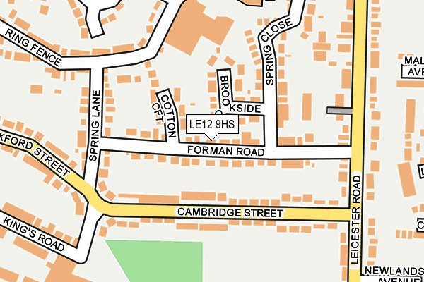 LE12 9HS map - OS OpenMap – Local (Ordnance Survey)