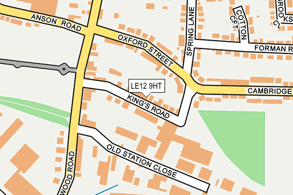 LE12 9HT map - OS OpenMap – Local (Ordnance Survey)