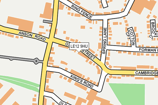 LE12 9HU map - OS OpenMap – Local (Ordnance Survey)