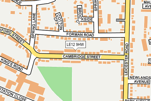 LE12 9HW map - OS OpenMap – Local (Ordnance Survey)