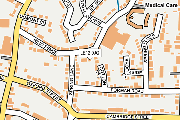 LE12 9JQ map - OS OpenMap – Local (Ordnance Survey)