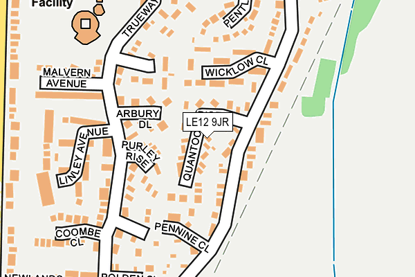 LE12 9JR map - OS OpenMap – Local (Ordnance Survey)