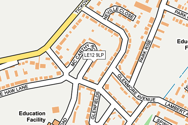 LE12 9LP map - OS OpenMap – Local (Ordnance Survey)