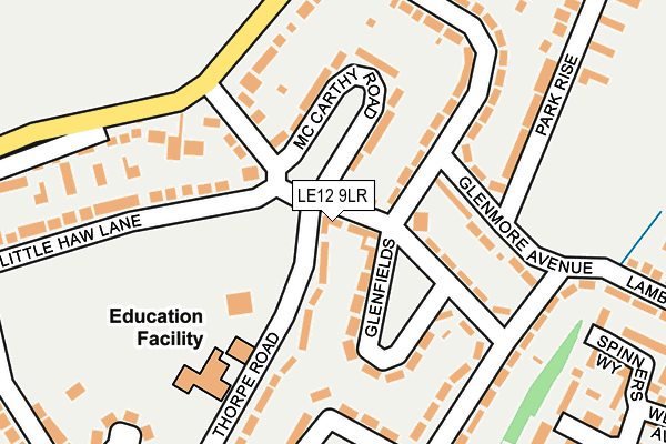 LE12 9LR map - OS OpenMap – Local (Ordnance Survey)