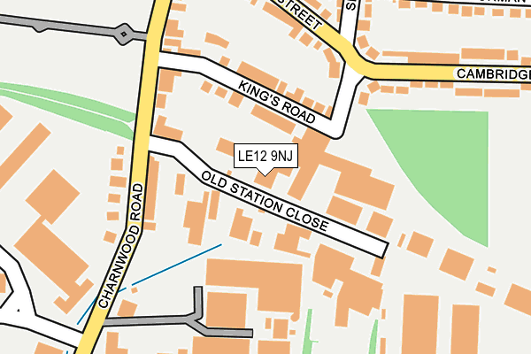 LE12 9NJ map - OS OpenMap – Local (Ordnance Survey)