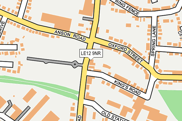 LE12 9NR map - OS OpenMap – Local (Ordnance Survey)