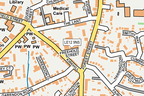 LE12 9NS map - OS OpenMap – Local (Ordnance Survey)