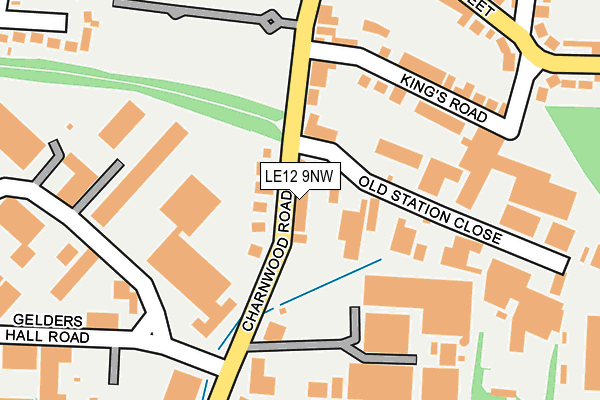 LE12 9NW map - OS OpenMap – Local (Ordnance Survey)