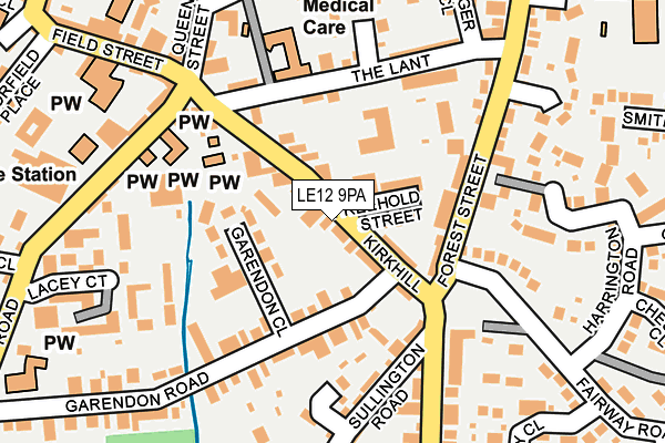 LE12 9PA map - OS OpenMap – Local (Ordnance Survey)