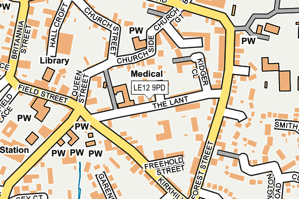 LE12 9PD map - OS OpenMap – Local (Ordnance Survey)