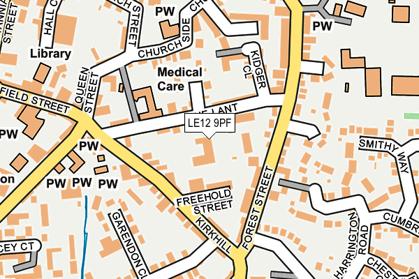 LE12 9PF map - OS OpenMap – Local (Ordnance Survey)