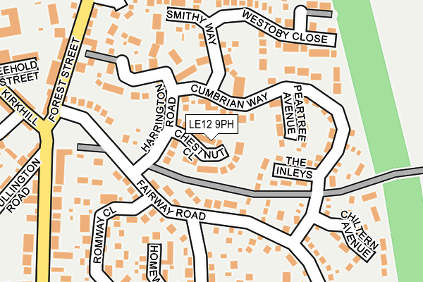 LE12 9PH map - OS OpenMap – Local (Ordnance Survey)