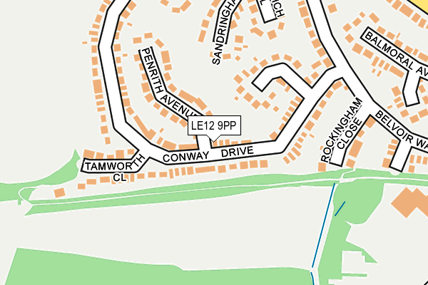 LE12 9PP map - OS OpenMap – Local (Ordnance Survey)