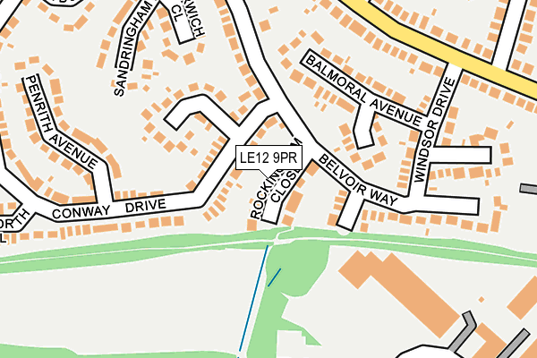 LE12 9PR map - OS OpenMap – Local (Ordnance Survey)