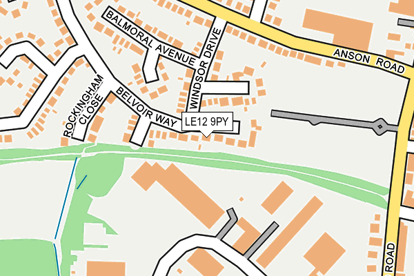 LE12 9PY map - OS OpenMap – Local (Ordnance Survey)