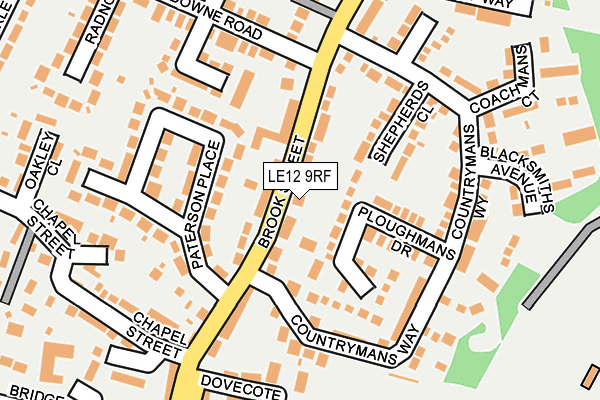LE12 9RF map - OS OpenMap – Local (Ordnance Survey)