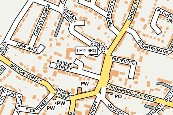 LE12 9RQ map - OS OpenMap – Local (Ordnance Survey)